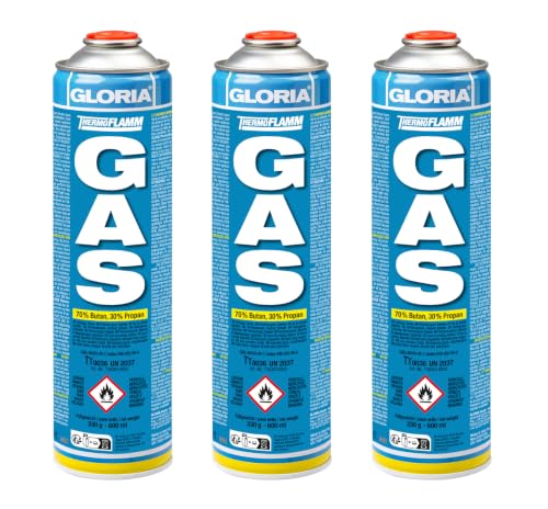 GLORIA Gaskartuschen (3 × 600 ml)
