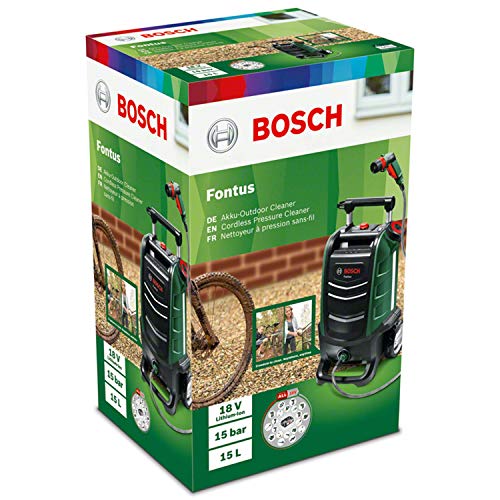 Bosch Akku Outdoor Reiniger Fontus (1 Akku (2,5 Ah), max. Druck: 15bar, 15 L Wassertank, 18 Volt System, im Karton) - 9